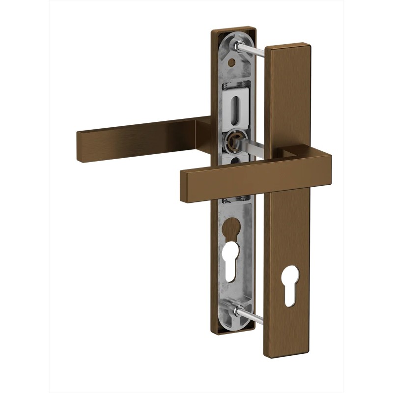 KVAKA ZA VRATA DUB F4 ČETKANA BRONCA