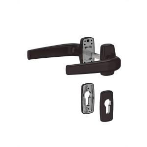 Kvaka Alu Merkury RAL 8019 s rozetom