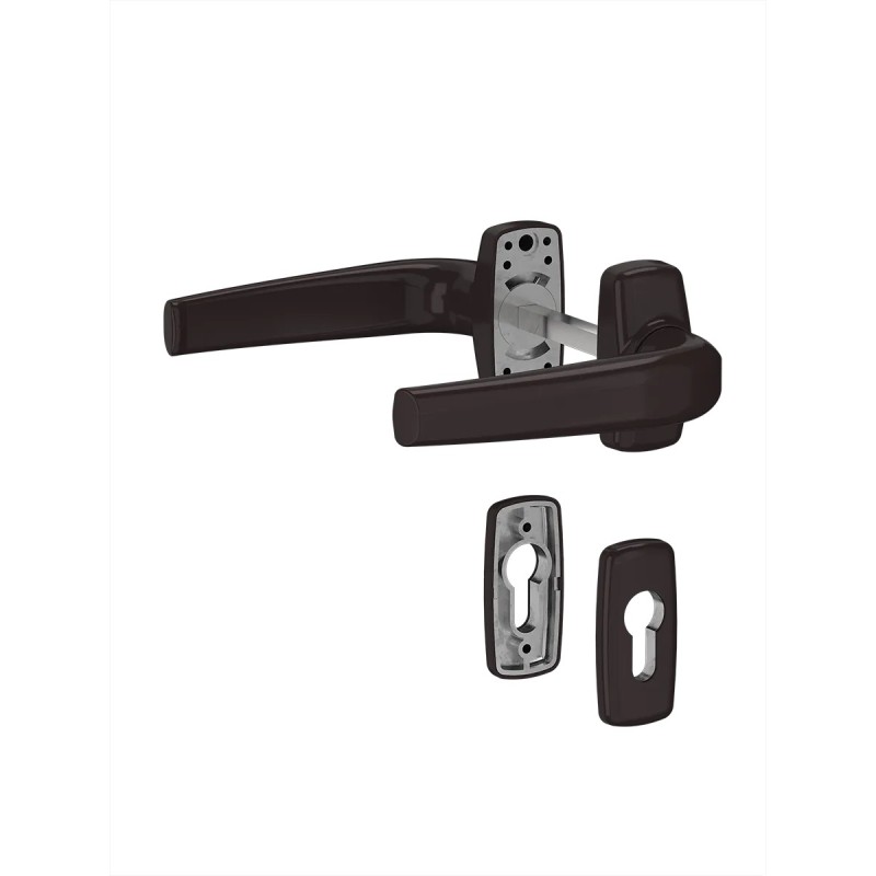 Kvaka Alu Merkury RAL 8019 s rozetom