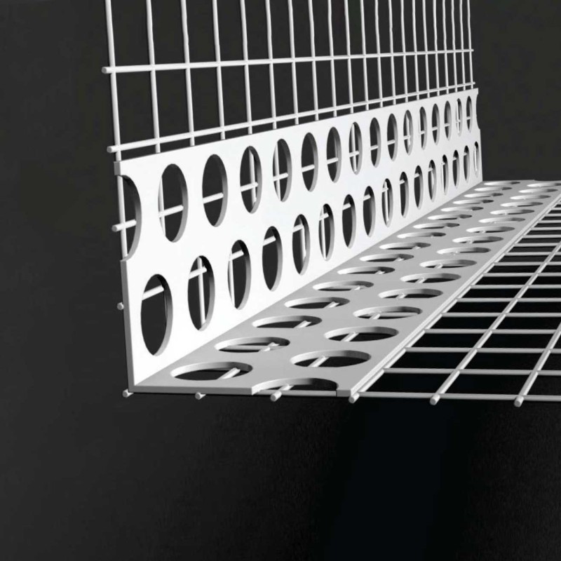 PVC kutnik s mrežicom 100/150 bijeli 20 kom