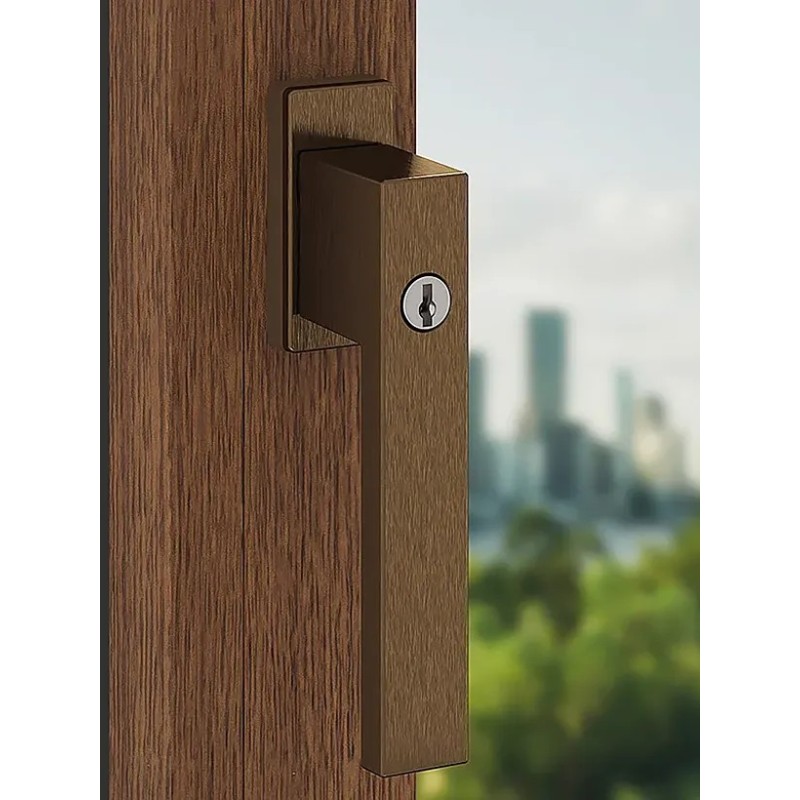 KVAKA za prozor DUBLIN 8019 SMEĐA MAT S KLJUČEM