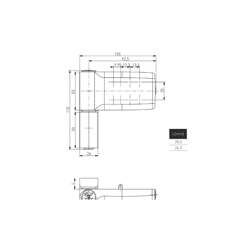 PANT ZA ULAZNA PVC VRATA 9016 BIJELI JOCKER 17.5