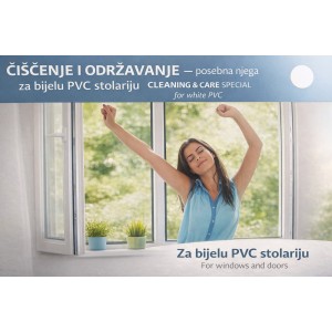 Set za održavanje i čišćenje bijele PVC stolarije